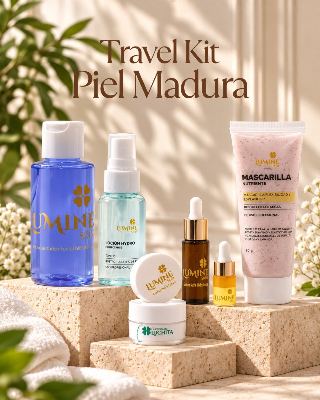 Kit de Viaje Piel Madura de LUMINE Skin