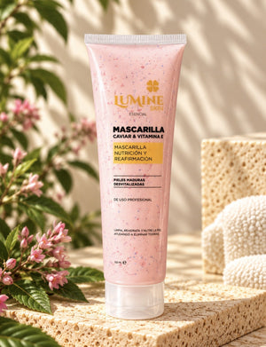 Mascarilla de Caviar y Vitamina E LUMINE Esencial para pieles maduras, tubo de 150 ml