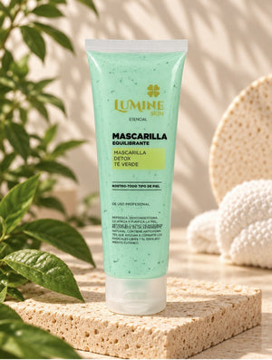 Mascarilla Equilibrante detox de té verde LUMINE Esencial, tubo de 150 ml